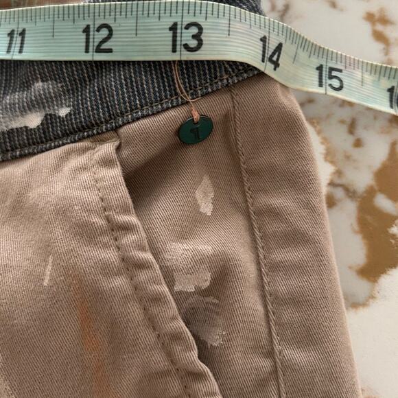 Anthropologie Pilcro & Letterpress Hyphen Patched Chinos Pant SZ26 Patchwork - Picture 7 of 11